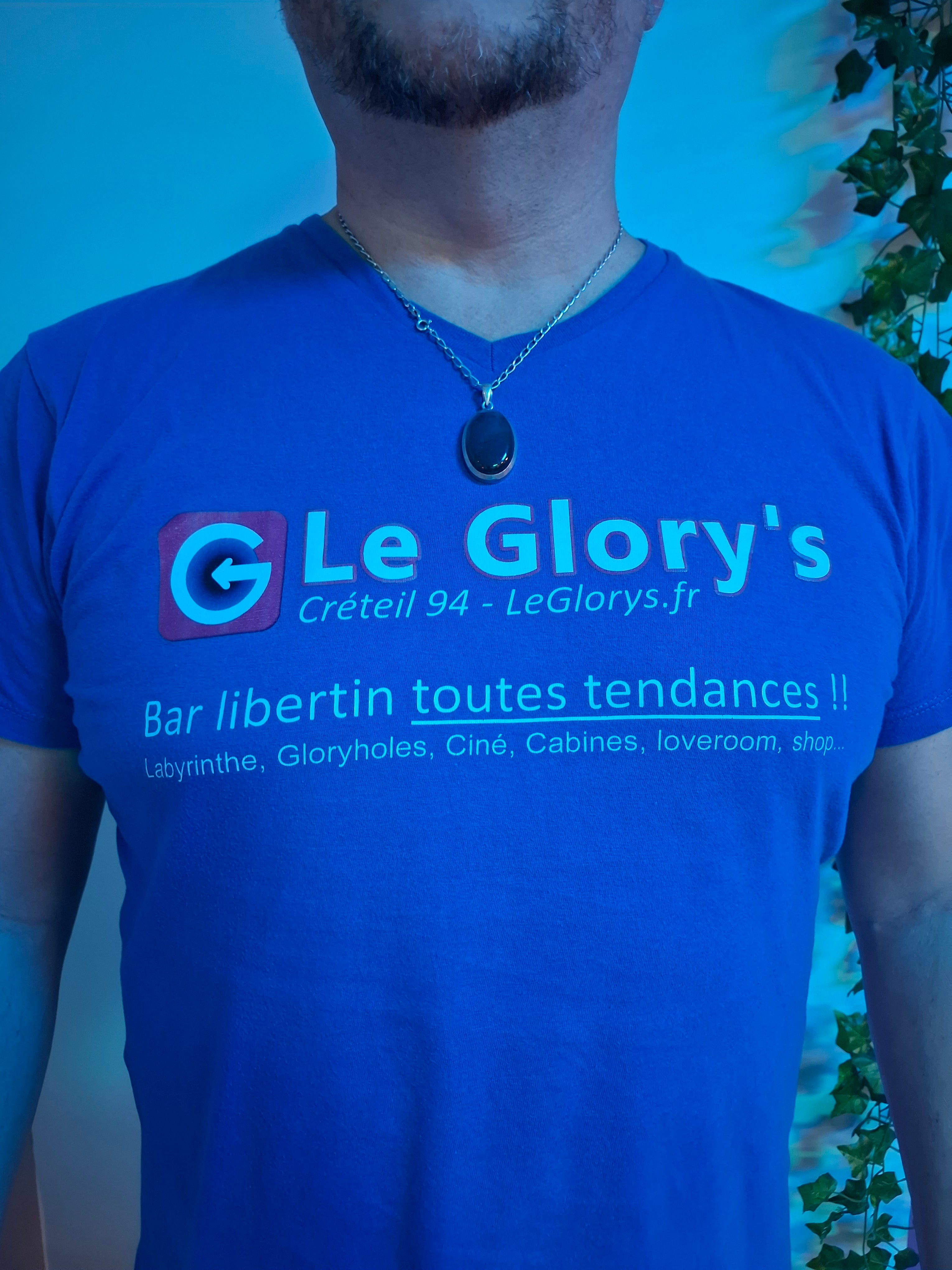 T-shirt du Glory's, "TU VEUX TESTER", bleu ou noir et à manches courtes