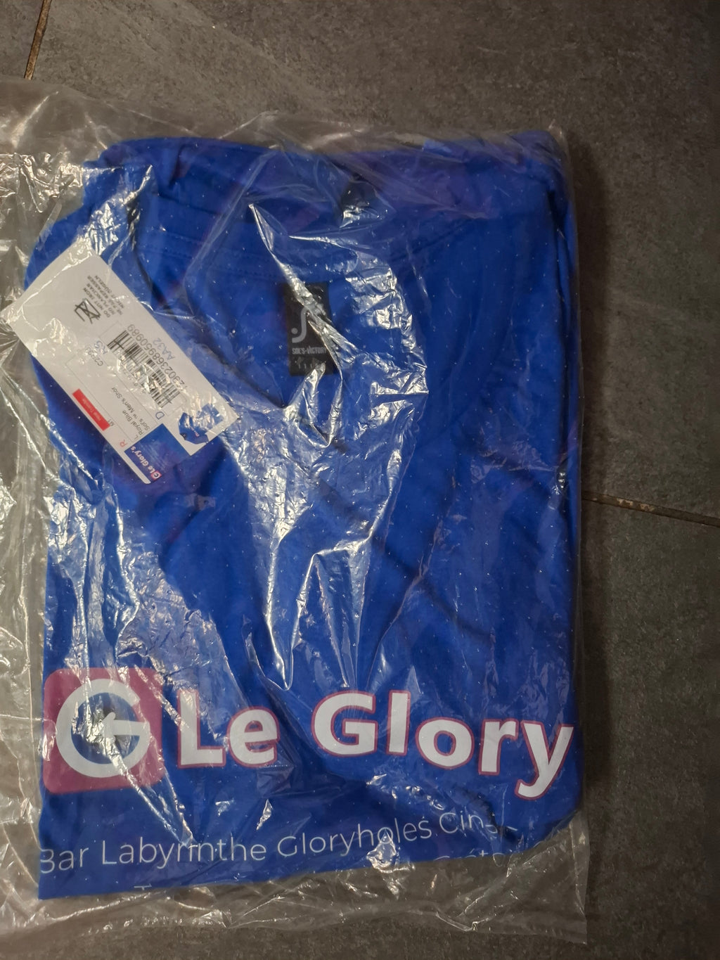 T-shirt du Glory's, "TU VEUX TESTER", bleu ou noir et à manches courtes