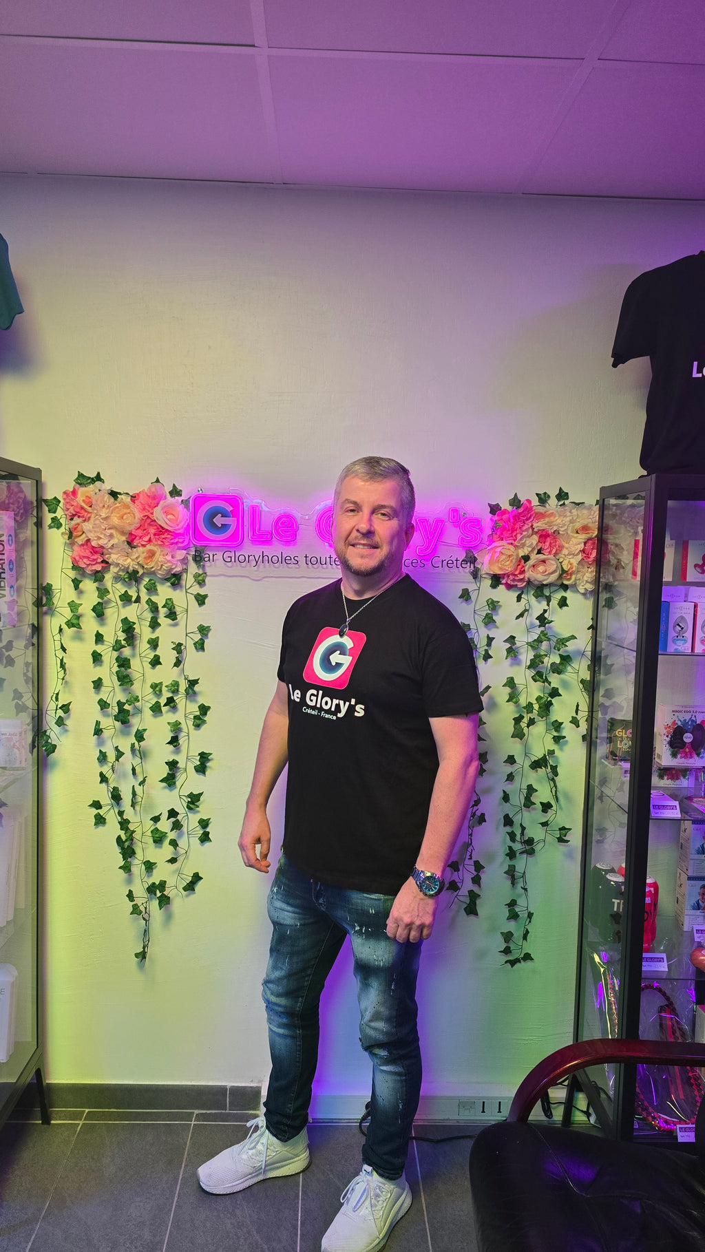 T-shirt manches courtes logo Le Glory's col rond