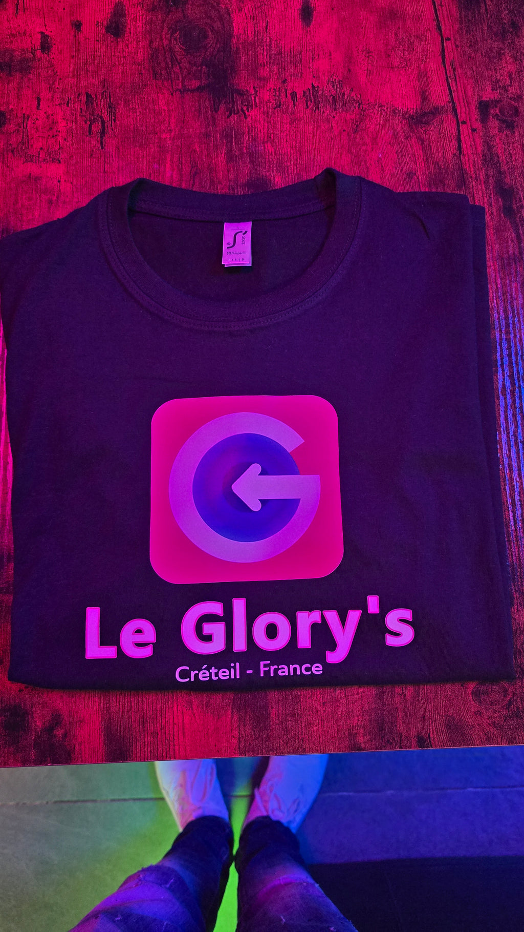 T-shirt manches courtes logo Le Glory's col rond