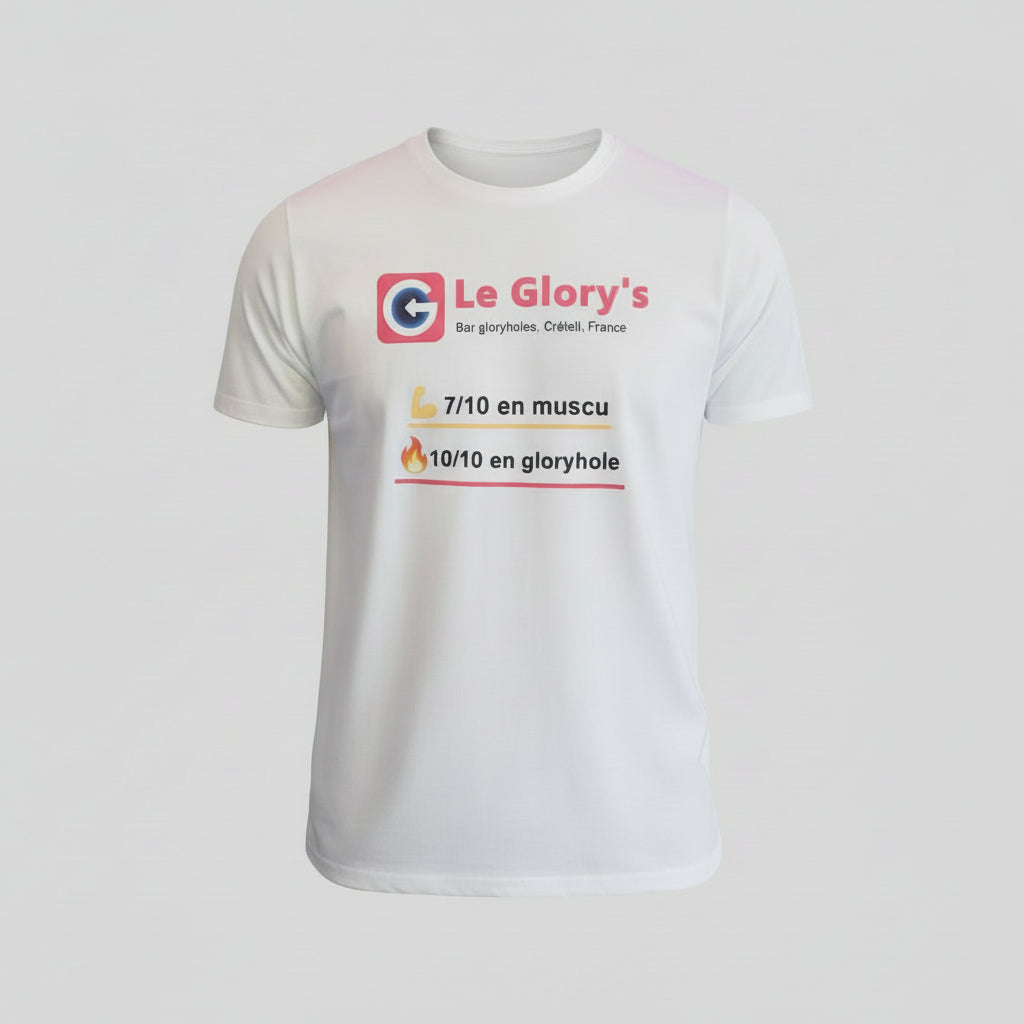 T-shirt Blanc manches courtes Le Glory’s – col rond