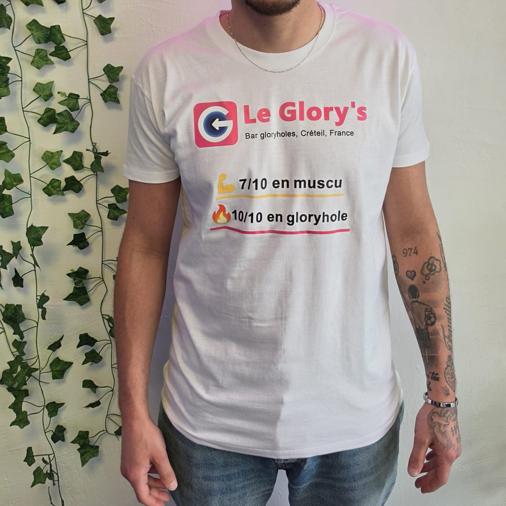 T-shirt Blanc manches courtes Le Glory’s – col rond