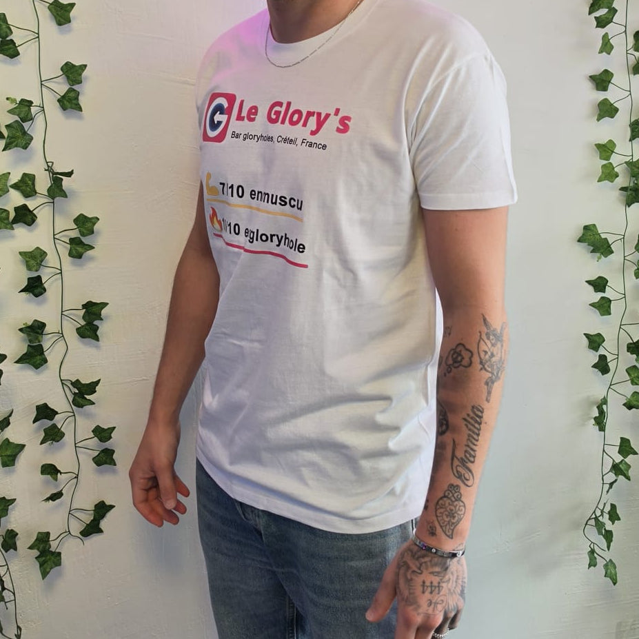 T-shirt Blanc manches courtes Le Glory’s – col rond