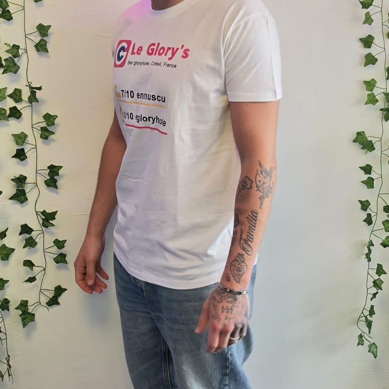 T-shirt Blanc manches courtes Le Glory’s – col rond