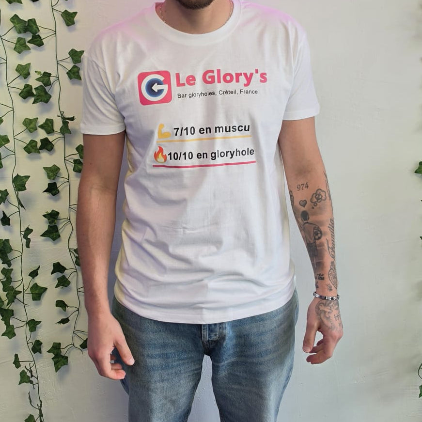 T-shirt Blanc manches courtes Le Glory’s – col rond