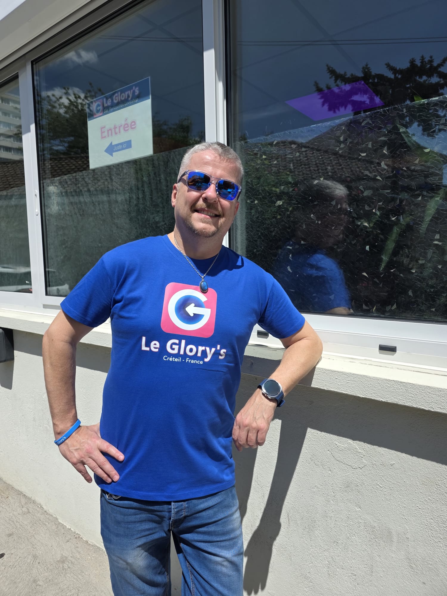 T-shirt manches courtes logo Le Glory's col rond